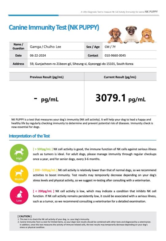 Blood Test Result 1